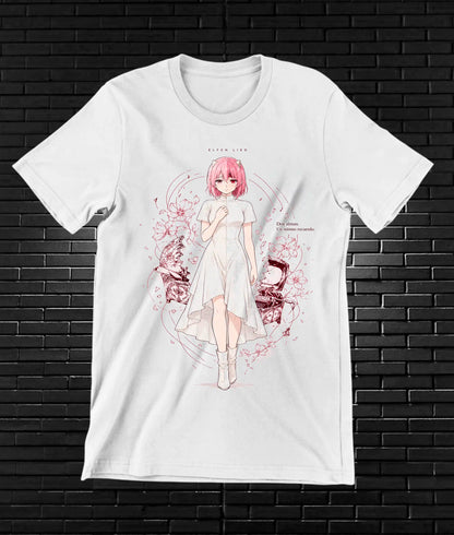Camiseta Elfen Lied diseño Nivra color blanco