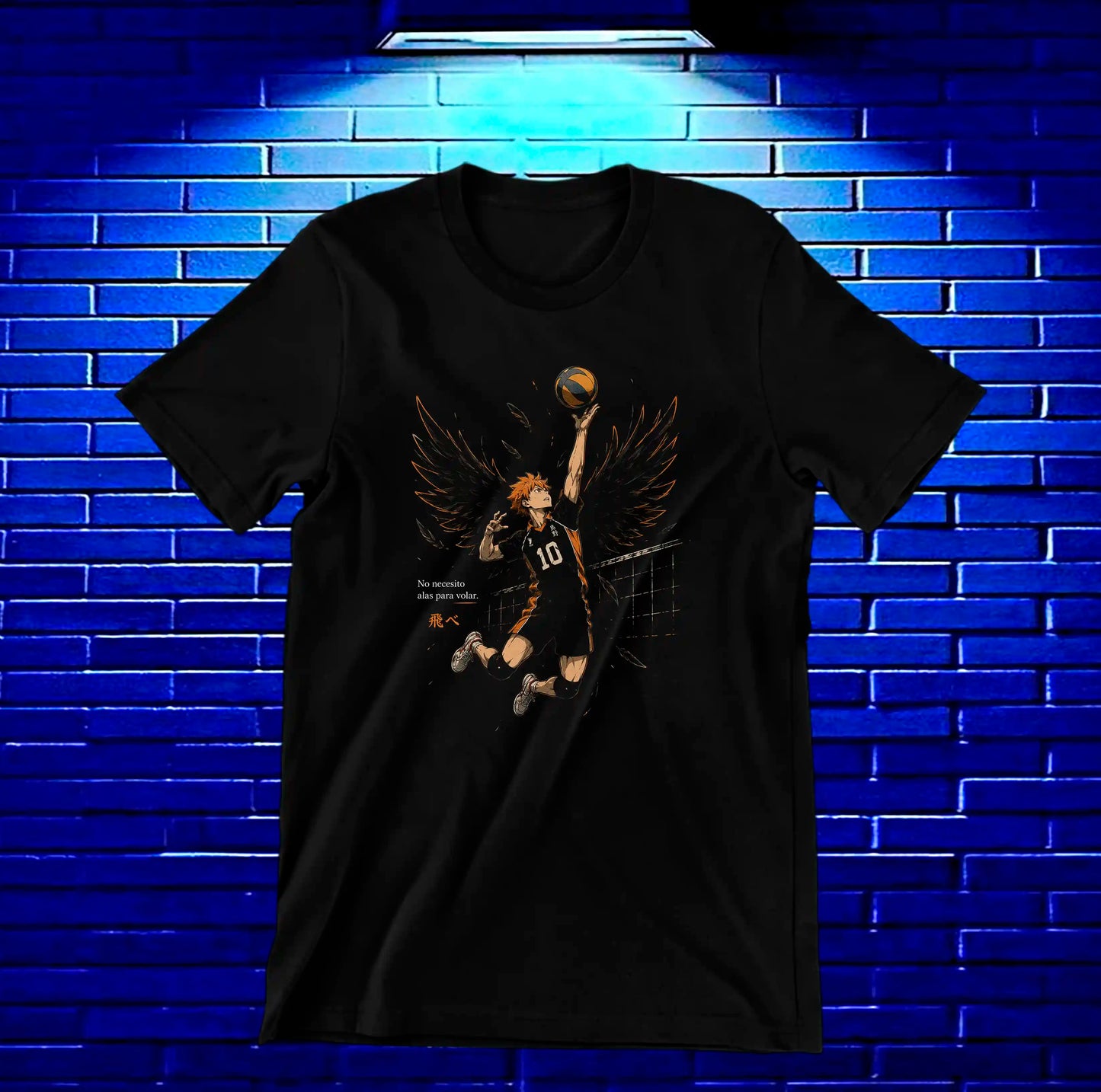 Camiseta Haikyuu diseño Baren color negro