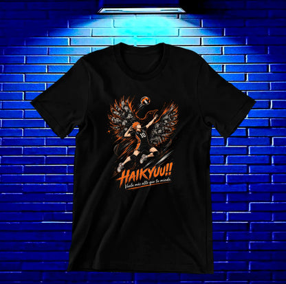 Camiseta Haikyuu diseño Nivra color negro