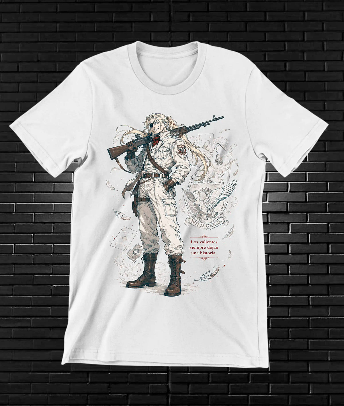 Camiseta Hellsing diseño Cavox color blanco