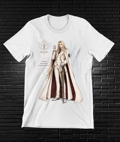 Camiseta Hellsing diseño Meron color blanco