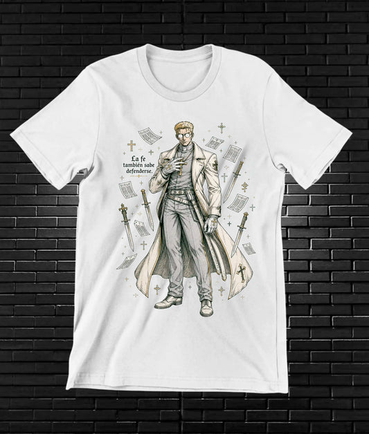 Camiseta Hellsing diseño Nivra color blanco