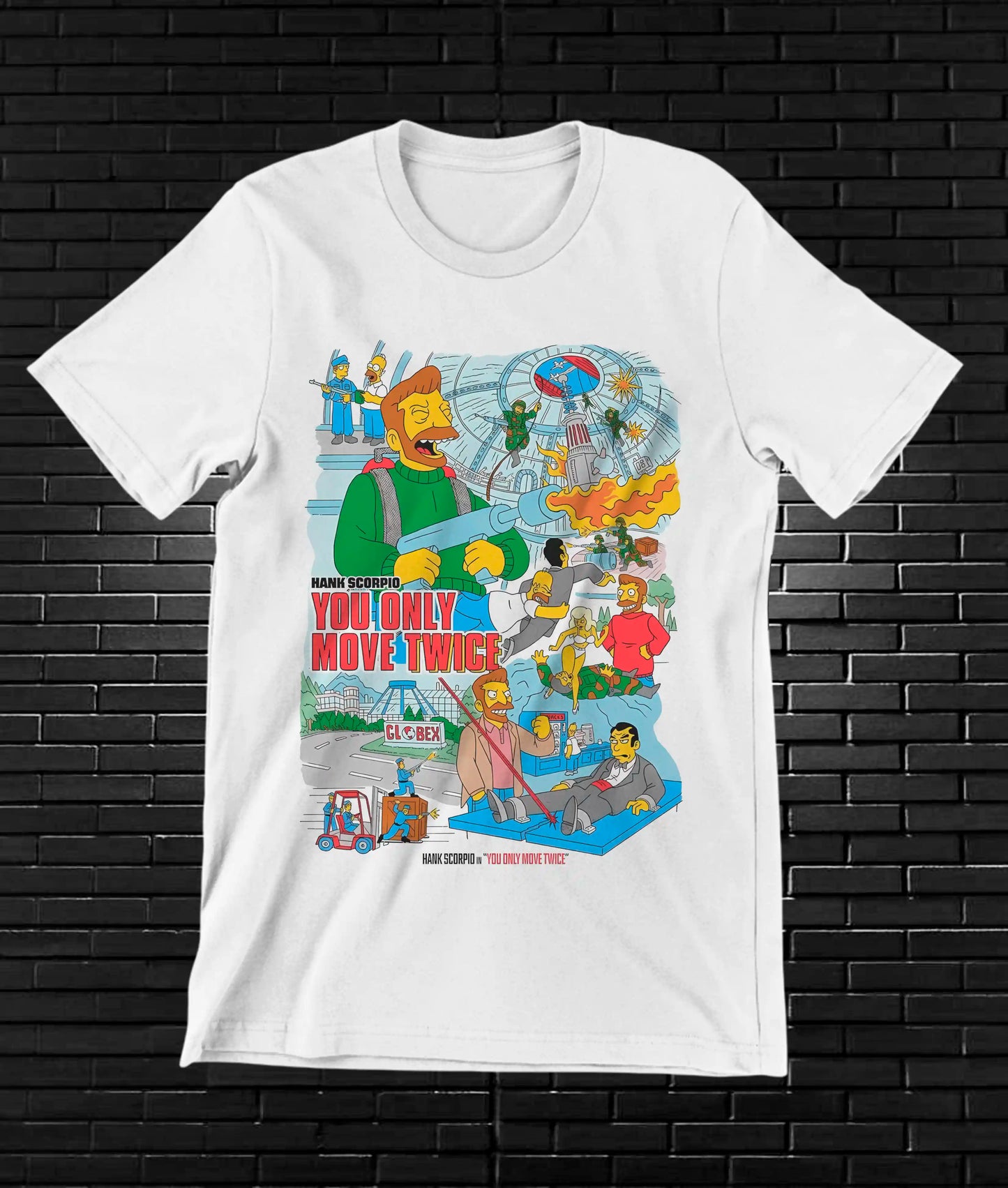 Camiseta Los Simpson2 diseño Banix color blanco