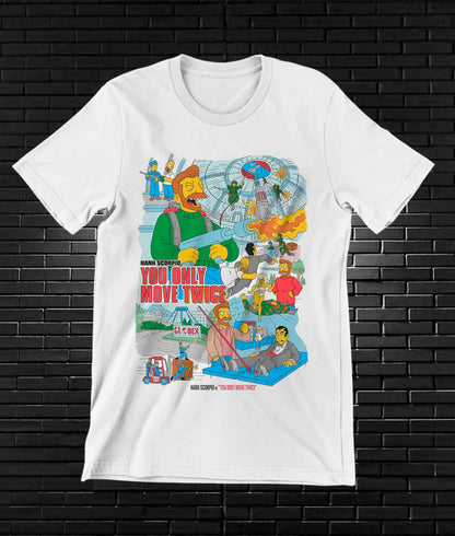 Camiseta Los Simpson2 diseño Banix color blanco
