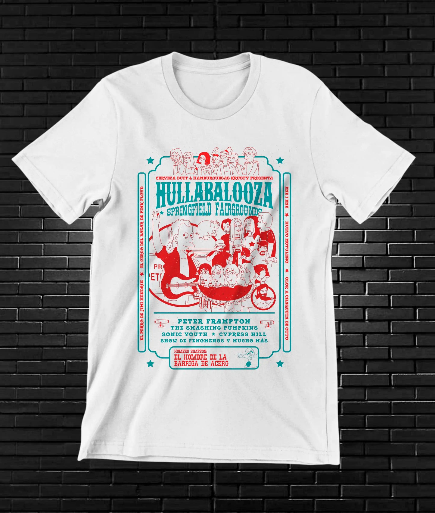Camiseta Los Simpson2 diseño Cavox color blanco