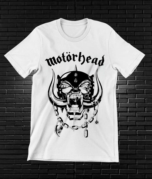 Camiseta Motörhead – Snaggletooth clásico · Blanca