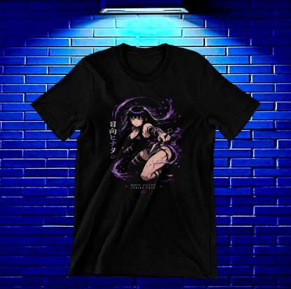Camiseta Naruto Hinata BAKEN diseño BAREN negro