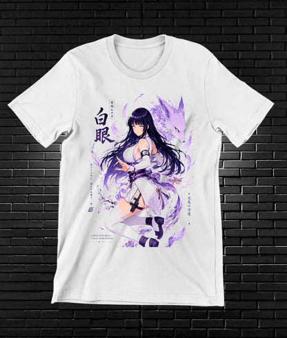 Camiseta Naruto Hinata BAKEN diseño NIVRA blanco