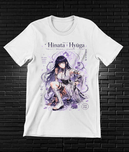 Camiseta Naruto Hinata BALOR diseño BANIX blanco