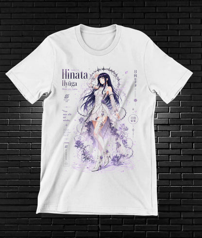 Camiseta Naruto Hinata BALOR diseño NIVRA blanco