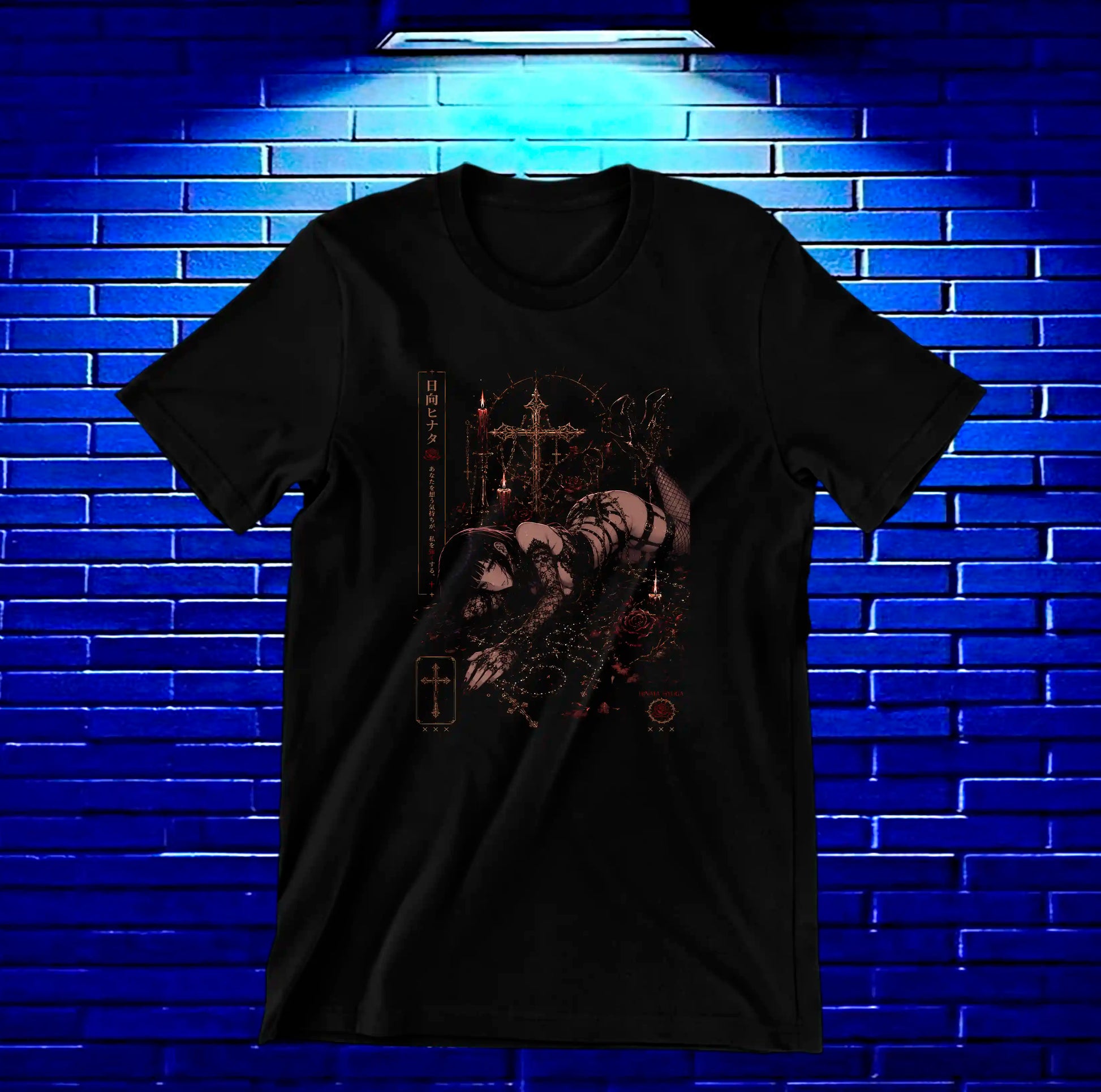 Camiseta Naruto Hinata BAMOR diseño CAVOX negra
