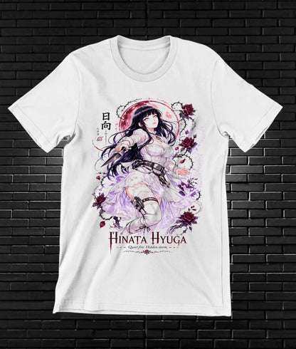 Camiseta Naruto Hinata BAXOR diseño BAREN blanco