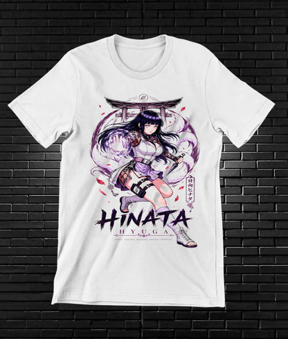 Camiseta Naruto Hinata BAXOR diseño MERON blanco