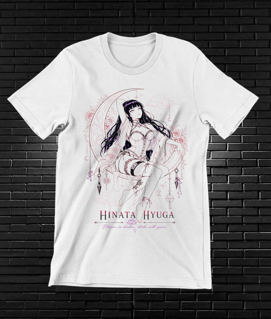 Camiseta Naruto Hinata BAXOR diseño NIVRA blanco