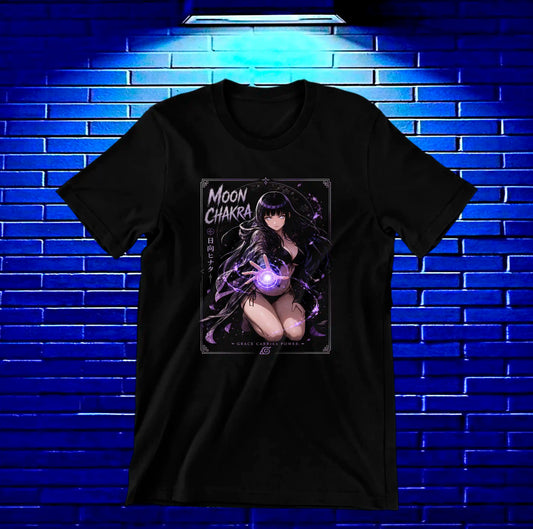 Camiseta Naruto Hinata BAYRA diseño MERON negra