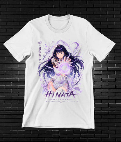Camiseta Naruto Hinata BAYRA diseño NIVRA blanca