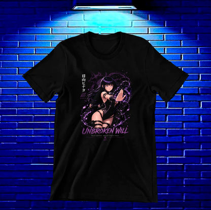 Camiseta Naruto Hinata BAYRA diseño NIVRA negra