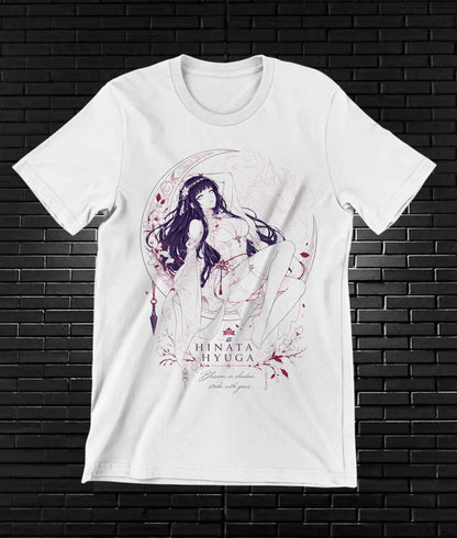Camiseta Naruto Hinata CALEN diseño BAREN blanco