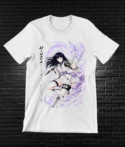 Camiseta Naruto Hinata CALEN diseño MERON blanco