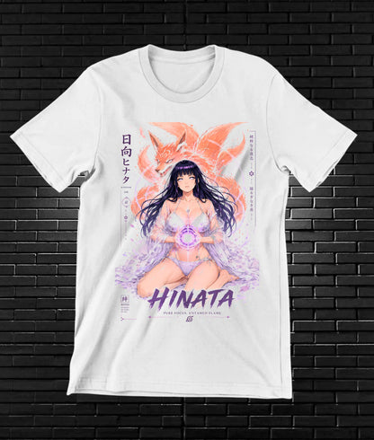 Camiseta Naruto Hinata CAMOR diseño BAREN blanca