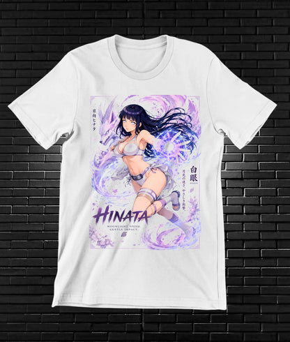 Camiseta Naruto Hinata CAMOR diseño CAVOX blanca