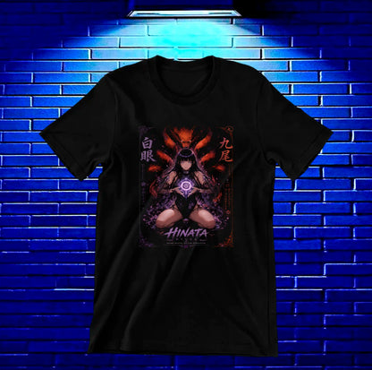 Camiseta Naruto Hinata CAMOR diseño CAVOX negra