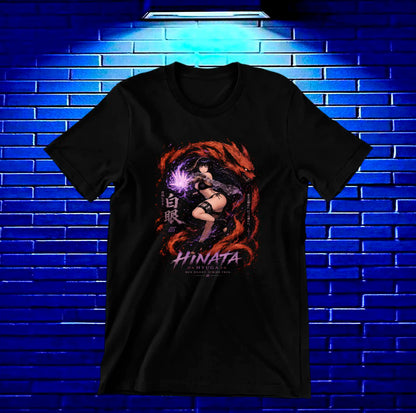 Camiseta Naruto Hinata CAREN diseño BAREN negra