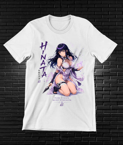 Camiseta Naruto Hinata CAREN diseño NIVRA blanca