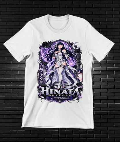 Camiseta Naruto Hinata CAVEN diseño BANIX blanco