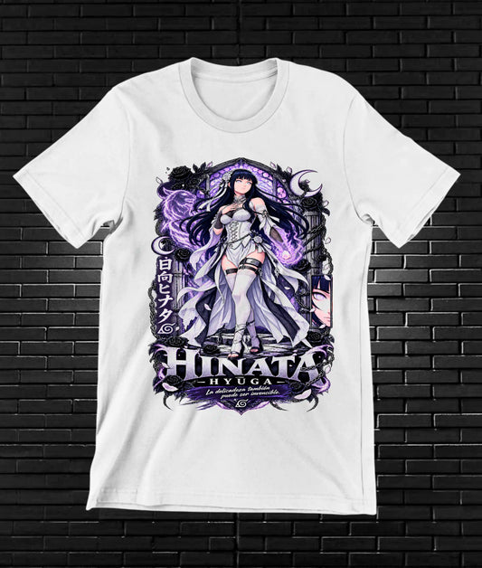 Camiseta Naruto Hinata CAVEN diseño BANIX blanco