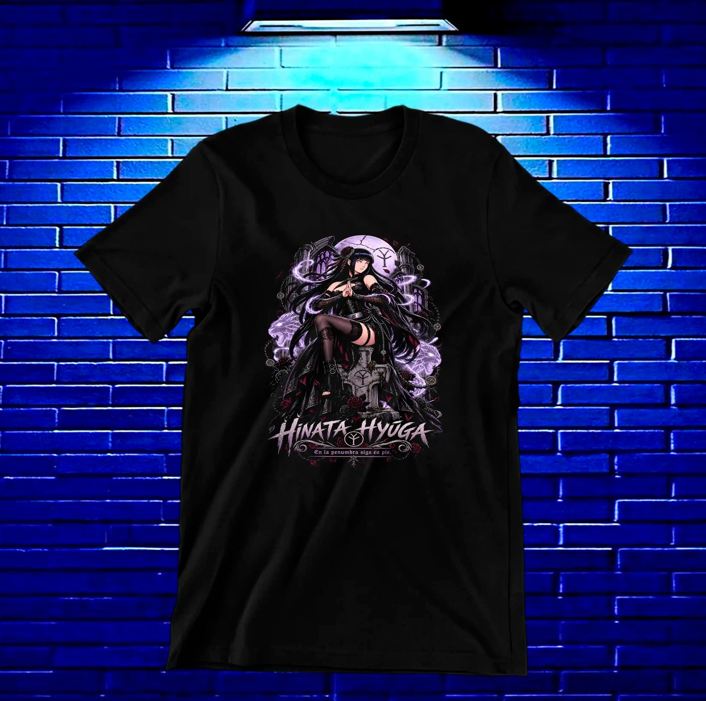 Camiseta Naruto Hinata CAVEN diseño BAREN negro