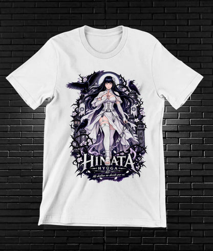 Camiseta Naruto Hinata CAVEN diseño CAVOX blanco