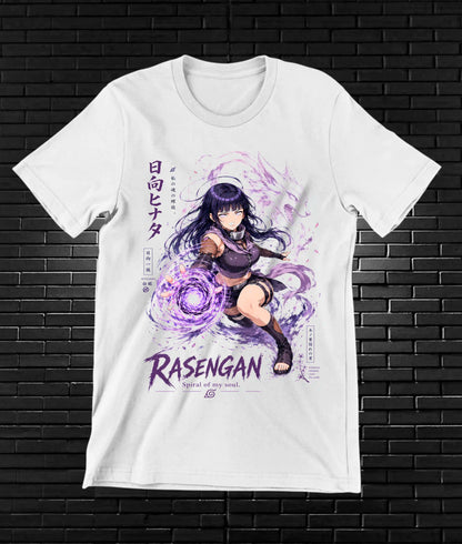 Camiseta Naruto Hinata CAYRO diseño BAREN blanco