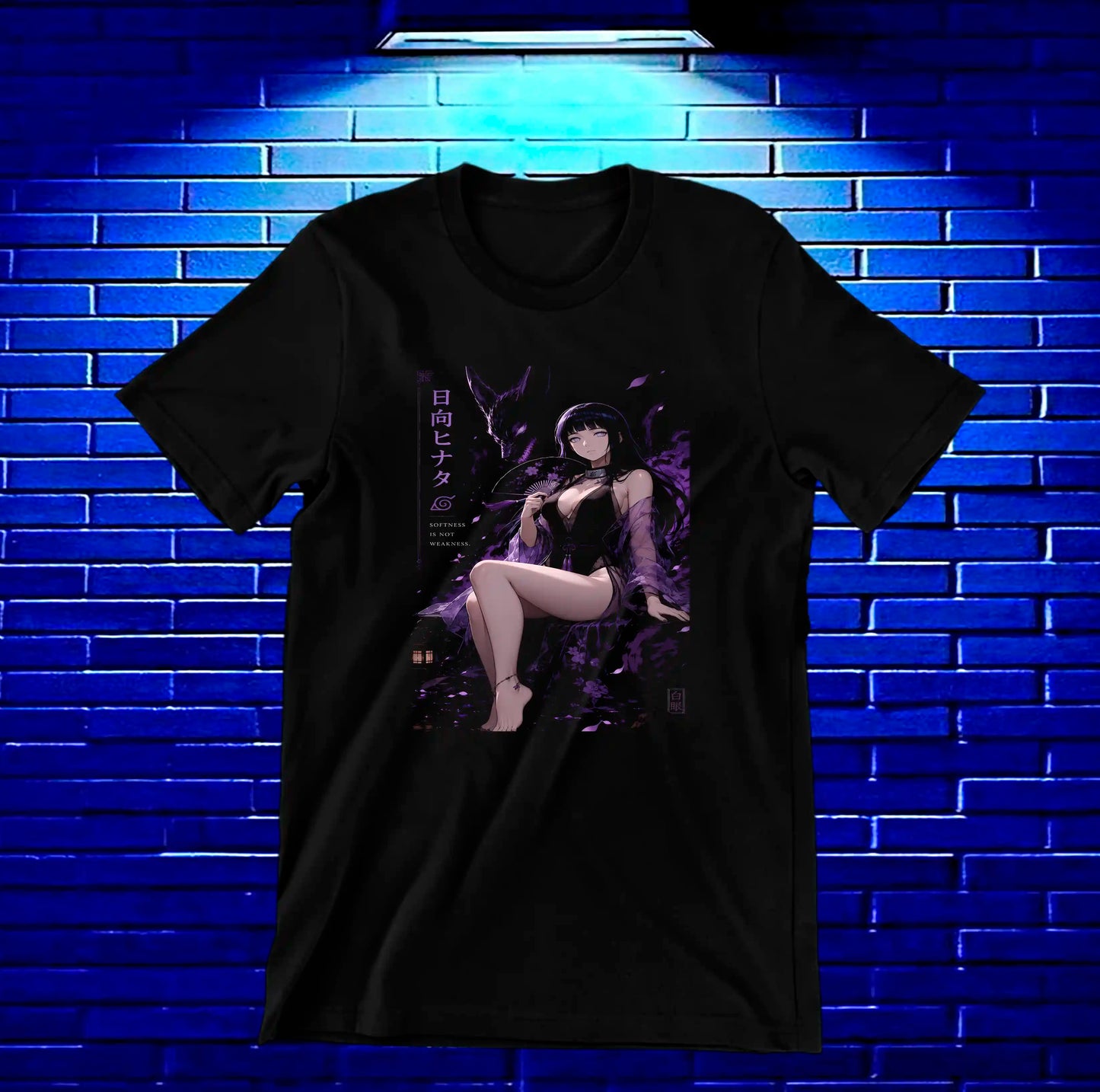 Camiseta Naruto Hinata CAYRO diseño CAVOX negro