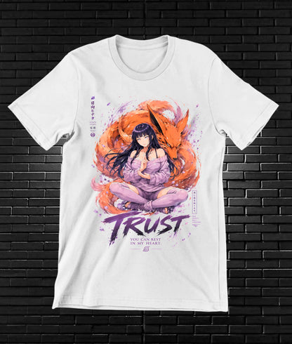 Camiseta Naruto Hinata CAYRO diseño MERON blanco