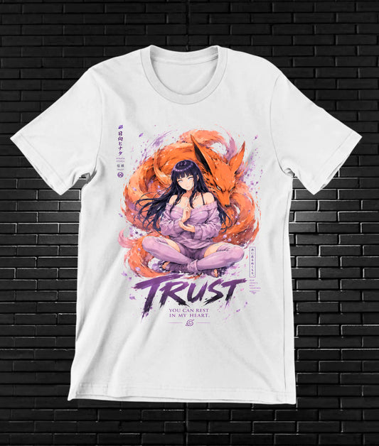 Camiseta Naruto Hinata CAYRO diseño MERON blanco