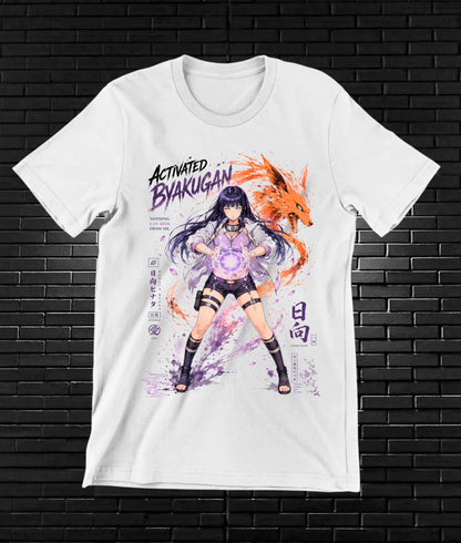 Camiseta Naruto Hinata CAYRO diseño NIVRA blanco