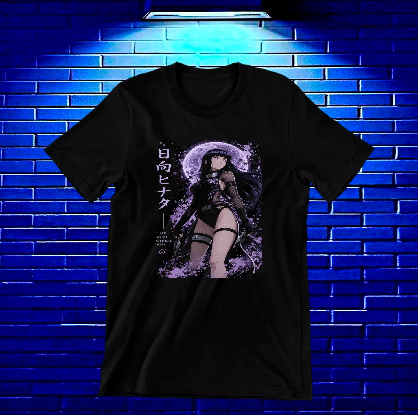 Camiseta Naruto Hinata CAYRO diseño NIVRA negro