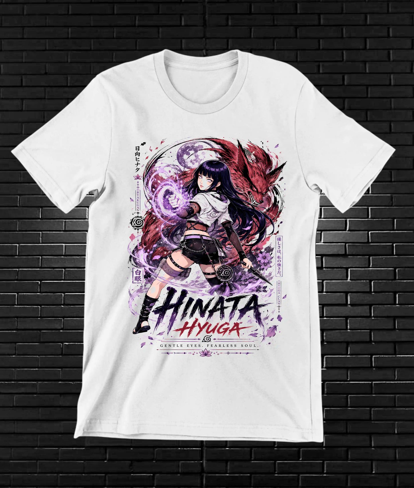 Camiseta Naruto Hinata MELOR diseño CAVOX blanco