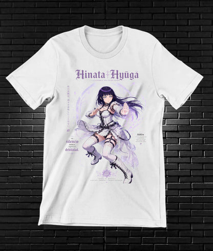 Camiseta Naruto Hinata MELYN diseño MERON blanco
