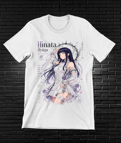 Camiseta Naruto Hinata MELYN diseño NIVRA blanco