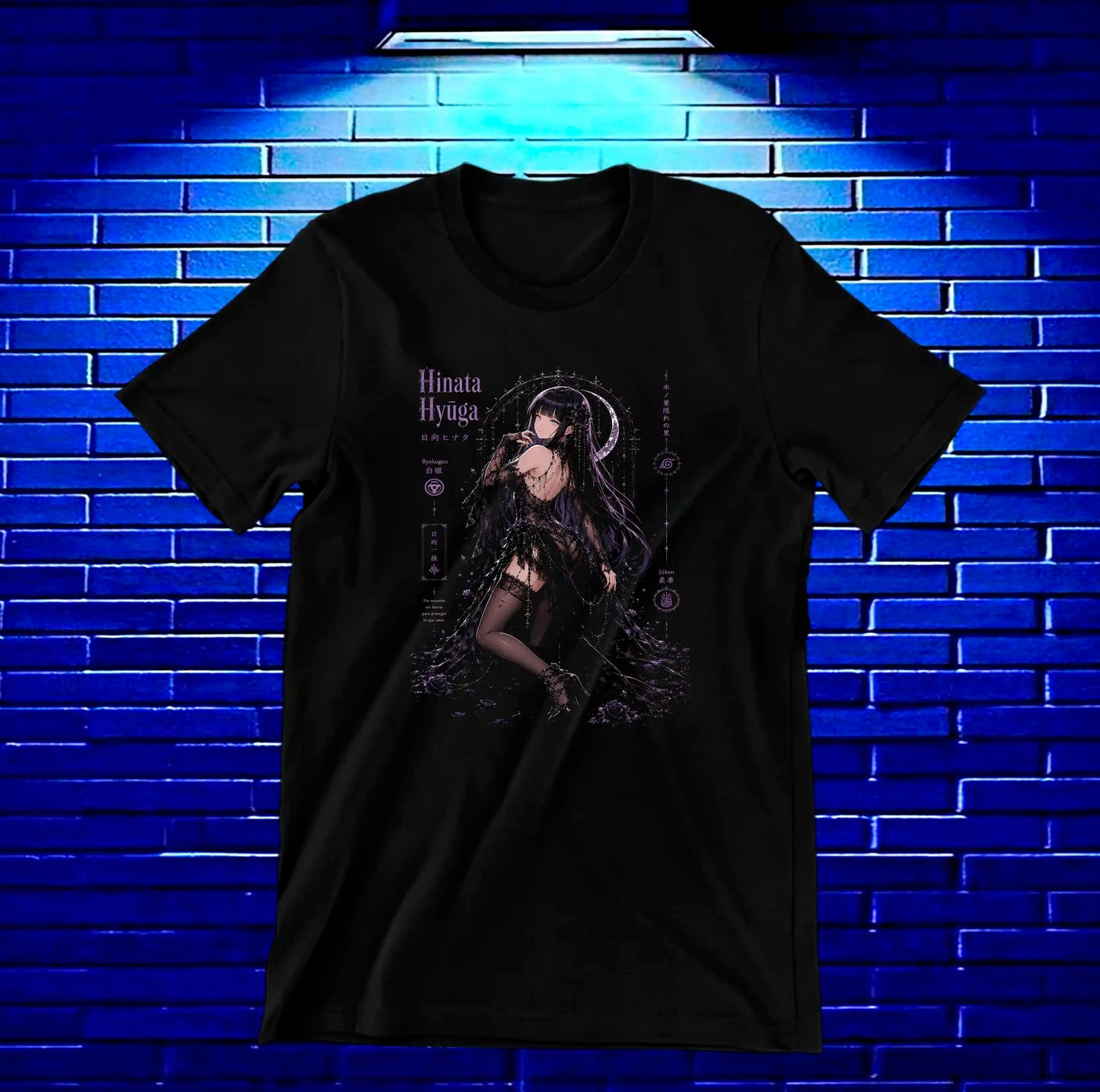 Camiseta Naruto Hinata MERAK diseño NIVRA negro