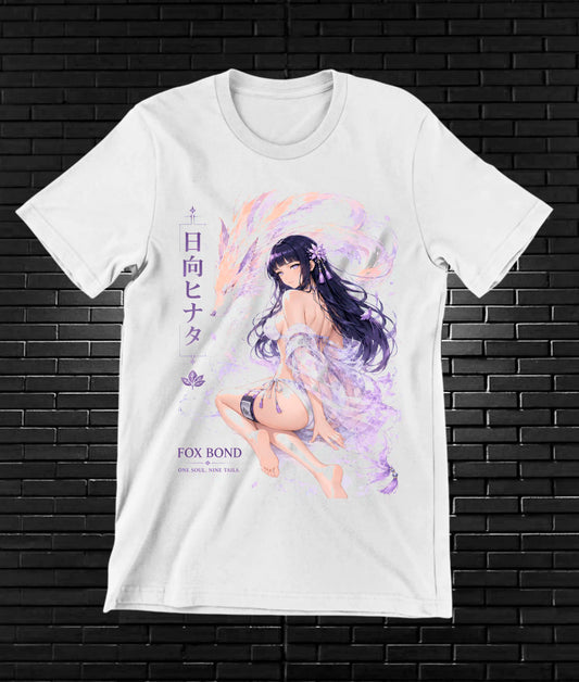 Camiseta Naruto Hinata MEREN diseño BAREN blanca