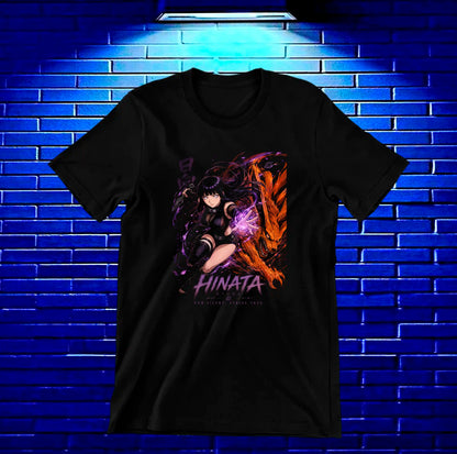 Camiseta Naruto Hinata MEREN diseño BAREN negra