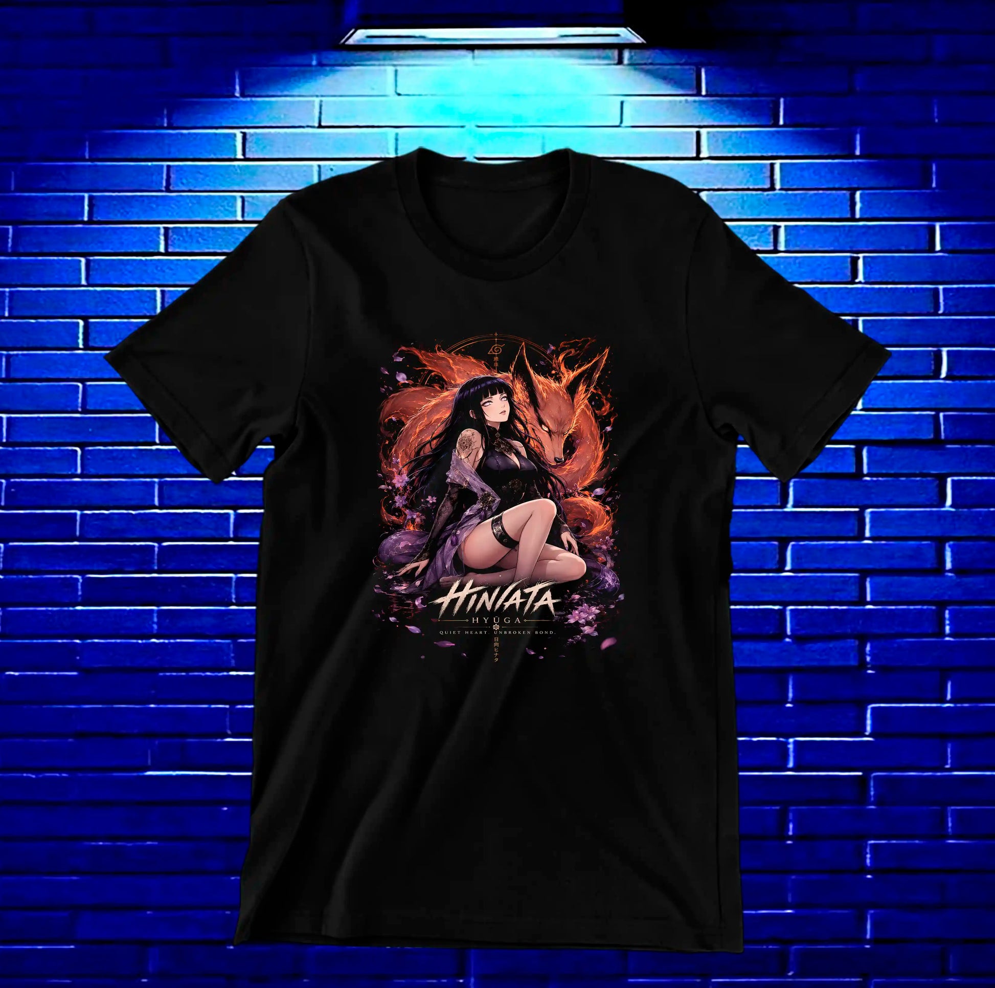 Camiseta Naruto Hinata MEREN diseño CAVOX negra