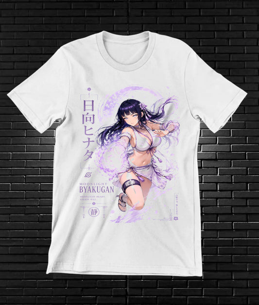 Camiseta Naruto Hinata MEREN diseño MERON blanca