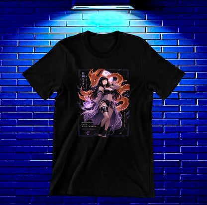 Camiseta Naruto Hinata MEREN diseño MERON negra