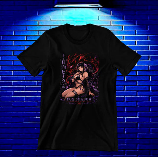 Camiseta Naruto Hinata MEVRA diseño MERON negra