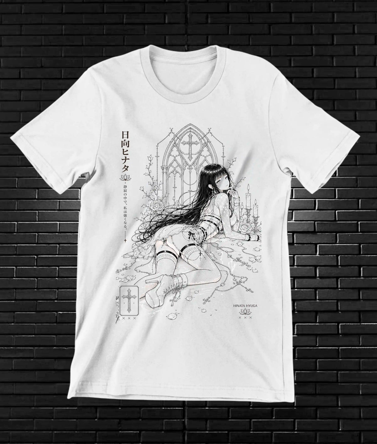 Camiseta Naruto Hinata NIMAR diseño BANIX blanco