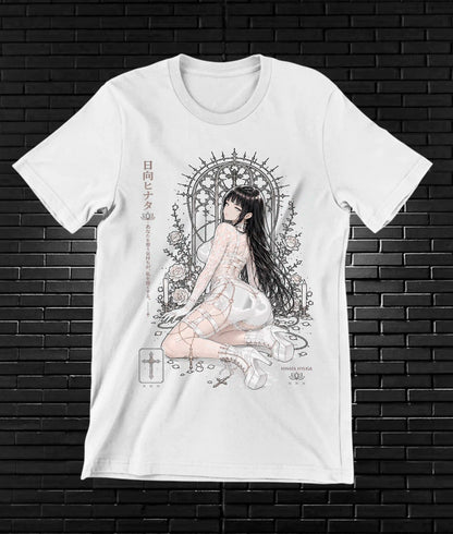 Camiseta Naruto Hinata NIMAR diseño NIVRA blanco